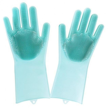 Силіконові рукавички Magic Silicone Gloves Pink для прибирання чистки миття посуду для будинку. Колір: бірюзовий Силіконові рукавички Magic Silicone Gloves Pink для прибирання чистки миття посуду для будинку. Колір: бірюзовий
