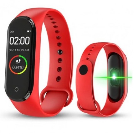 Фітнес Браслет Smart Band M4 з Пульсометром та Тонометром. Колір: червоний Фітнес Браслет Smart Band M4 з Пульсометром та Тонометром. Колір: червоний