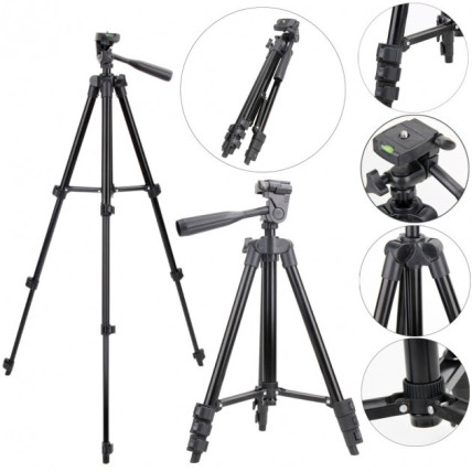 Штатив металевий універсальний для телефону та фотоапарата Tripod 3110 PRO портативний трипод 0,35-1.02м висота Штатив металевий універсальний для телефону та фотоапарата Tripod 3110 PRO портативний трипод 0,35-1.02м висота