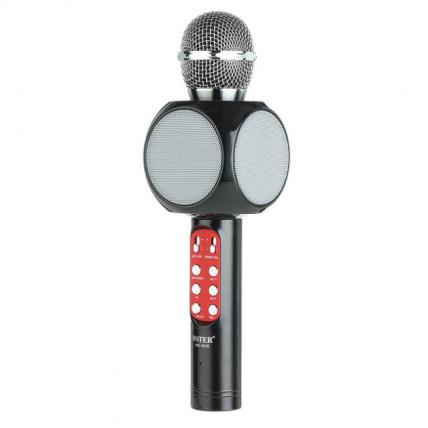 Безпровідний мікрофон караоке bluetooth WSTER WS-1816. Колір чорний Безпровідний мікрофон караоке bluetooth WSTER WS-1816. Колір чорний