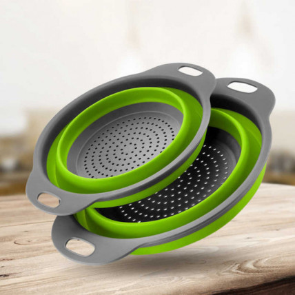 Друшляк складаний COLLAPSIBLE FILTER BASKETS (силіконовий). Колір зелений Друшляк складаний COLLAPSIBLE FILTER BASKETS (силіконовий). Колір зелений