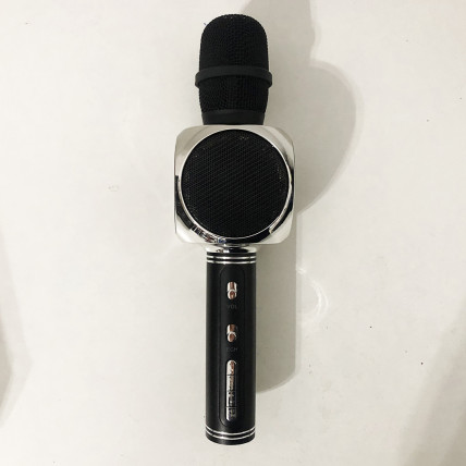 Бездротовий Bluetooth Мікрофон для Караоке Мікрофон DM Karaoke Y 63 + BT. Колір: чорний з сріблом Бездротовий Bluetooth Мікрофон для Караоке Мікрофон DM Karaoke Y 63 + BT. Колір: чорний з сріблом