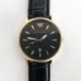 Годинники наручні Emporio Armani Black ремінець чорний (репліка)
