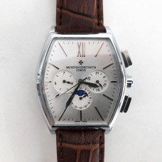 Годинник наручний Vacheron Constantin (репліка). Колір: коричневий ремінь, білий циф. Годинник наручний Vacheron Constantin (репліка). Колір: коричневий ремінь, білий циф.