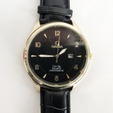 Годинник наручний Omega Black ремінець чорний (репліка) Годинник наручний Omega Black ремінець чорний (репліка)