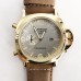 Годинник наручний Panerai White ремінець коричневий (репліка) Годинник наручний Panerai White ремінець коричневий (репліка)