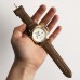 Годинник наручний Panerai White ремінець коричневий (репліка) Годинник наручний Panerai White ремінець коричневий (репліка)
