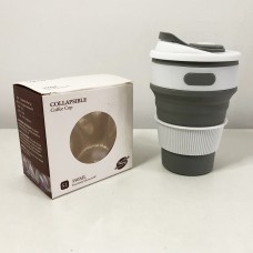 Кружка туристична (складна/силіконова), похідна кружка силіконова складана. Колір: сірий Кружка туристична (складна/силіконова), похідна кружка силіконова складана. Колір: сірий