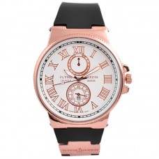 Годинник наручний Ulysse Nardin White ремінець чорний (репліка) Годинник наручний Ulysse Nardin White ремінець чорний (репліка)