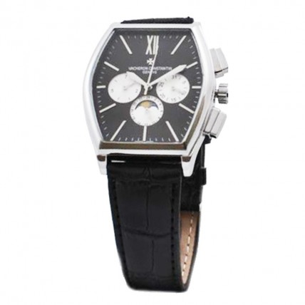 Годинник наручний Vacheron Constantin (репліка). Колір: чорний ремінь, чорний циф. Годинник наручний Vacheron Constantin (репліка). Колір: чорний ремінь, чорний циф.