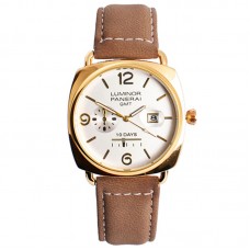 Годинник наручний Panerai White ремінець коричневий (репліка) Годинник наручний Panerai White ремінець коричневий (репліка)