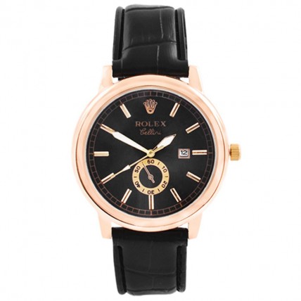 Годинник наручний Rolex Black ремінець чорний Годинник наручний Rolex Black ремінець чорний