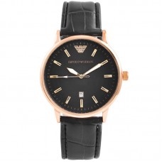 Годинники наручні Emporio Armani Black ремінець чорний (репліка) Годинники наручні Emporio Armani Black ремінець чорний (репліка)
