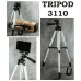 Штатив для телефону та фотоапарата Tripod 3110 PRO портативний трипод 0,35-1.02м висота. Колір: срібний Штатив для телефону та фотоапарата Tripod 3110 PRO портативний трипод 0,35-1.02м висота. Колір: срібний