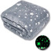 Плед, що світиться в темряві, плюшеве покривало Blanket kids Magic Star 150х100 см флісова ковдра. Колір: сірий Плед, що світиться в темряві, плюшеве покривало Blanket kids Magic Star 150х100 см флісова ковдра. Колір: сірий