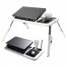 Складаний столик для ноутбука LD-09 E-Table, столик з охолодженням 2 USB кулера