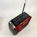 Радіоприймач Golon RX-455S USB/акумулятор сонячна панель. Червоний з чорним