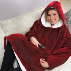 Толстовка плед з капюшоном і рукавами Huggle Hoodie оверсайз. Колір: червоний Толстовка плед з капюшоном і рукавами Huggle Hoodie оверсайз. Колір: червоний