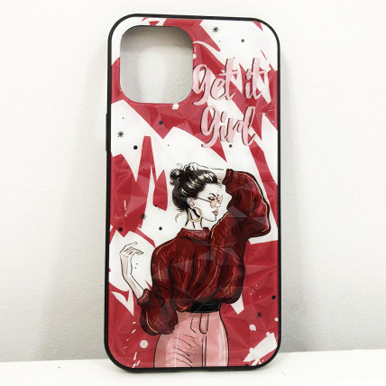 Чохол Apple Iphone 12 Pro Max. Get it girl! червоний Чохол Apple Iphone 12 Pro Max. Get it girl! червоний