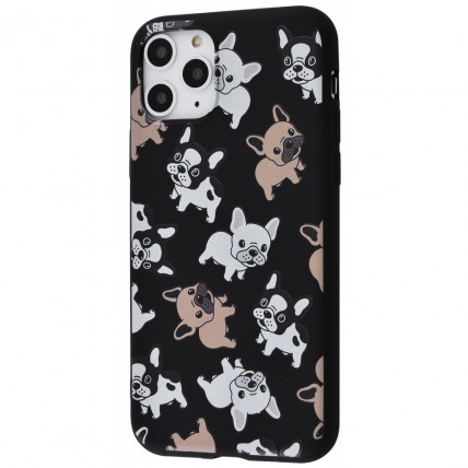 Чохол для Apple Iphone 11 Pro чорний з собачками Чохол для Apple Iphone 11 Pro чорний з собачками