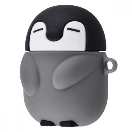 Чохол для AirPods силіконовий сірий Пінгвін Чохол для AirPods силіконовий сірий Пінгвін