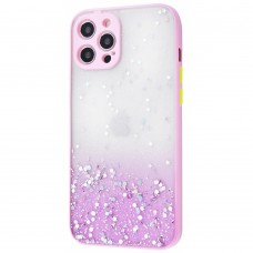 Чохол для Apple Iphone 12 Pro Max рожевий з блискітками Чохол для Apple Iphone 12 Pro Max рожевий з блискітками