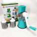 Овочерізка мультислайсер Tabletop Drum Grater Kitchen Master Терка для овочів та фруктів 3 насадки. Колір: блакитний Овочерізка мультислайсер Tabletop Drum Grater Kitchen Master Терка для овочів та фруктів 3 насадки. Колір: блакитний