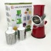 Овочерізка мультислайсер Tabletop Drum Grater Kitchen Master Терка для овочів та фруктів 3 насадки. Колір: червоний Овочерізка мультислайсер Tabletop Drum Grater Kitchen Master Терка для овочів та фруктів 3 насадки. Колір: червоний