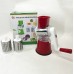 Овочерізка мультислайсер Tabletop Drum Grater Kitchen Master Терка для овочів та фруктів 3 насадки. Колір: червоний Овочерізка мультислайсер Tabletop Drum Grater Kitchen Master Терка для овочів та фруктів 3 насадки. Колір: червоний