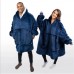 Толстовка плед з капюшоном і рукавами Huggle Hoodie оверсайз. Колір: синій Толстовка плед з капюшоном і рукавами Huggle Hoodie оверсайз. Колір: синій