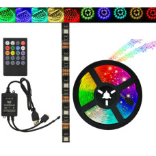 Світлодіодна стрічка SMD 5050 RGB LED 2 м IP65 з пультом та блоком живлення USB, 2м, Стрічка світлодіодна 5050 Світлодіодна стрічка SMD 5050 RGB LED 2 м IP65 з пультом та блоком живлення USB, 2м, Стрічка світлодіодна 5050