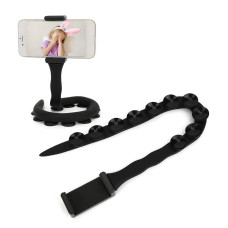 Гнучкий тримач для телефону з універсальними присосками Cute Worm Lazy Holder. Колір: чорний Гнучкий тримач для телефону з універсальними присосками Cute Worm Lazy Holder. Колір: чорний