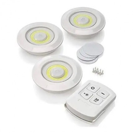 Набір із трьох LED Ламп BAILONG BL-1012 з Пультом та Таймером Відключення Два Режими Яскравості Набір із трьох LED Ламп BAILONG BL-1012 з Пультом та Таймером Відключення Два Режими Яскравості