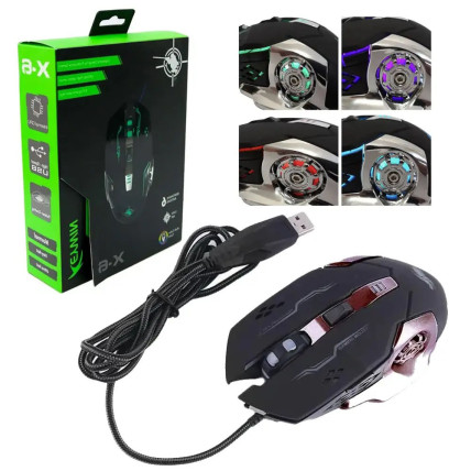 Ігрова мишка з підсвічуванням Gaming Mouse X6 / мишка для ноутбука / Дротова комп'ютерна миша Ігрова мишка з підсвічуванням Gaming Mouse X6 / мишка для ноутбука / Дротова комп'ютерна миша