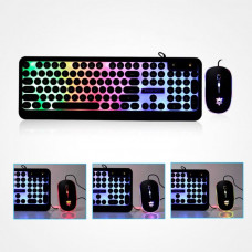 Комплект провідна клавіатура та мишка з LED підсвічуванням UKC HK-3970 Комплект провідна клавіатура та мишка з LED підсвічуванням UKC HK-3970
