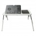 Складаний столик для ноутбука LD-09 E-Table, столик з охолодженням 2 USB кулера