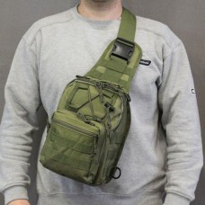 Якісна тактична сумка, укріплена чоловіча сумка, рюкзак тактична слінг. Колір: хакі Якісна тактична сумка, укріплена чоловіча сумка, рюкзак тактична слінг. Колір: хакі