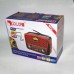 Радіоприймач Golon RX-455S USB/акумулятор сонячна панель. Червоний з чорним