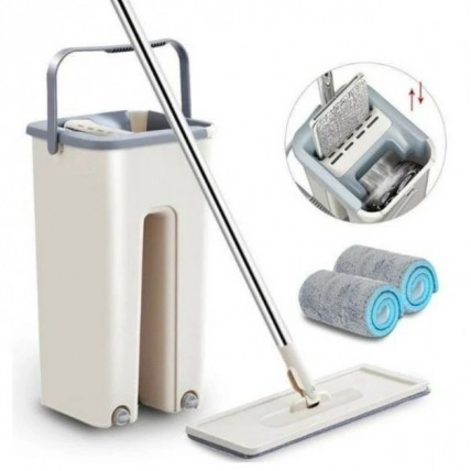 Швабра - ледар з відром і автоматичним віджимом 2 в 1 Hand Free Cleaning Mop 5 л. Колір: білий Швабра - ледар з відром і автоматичним віджимом 2 в 1 Hand Free Cleaning Mop 5 л. Колір: білий