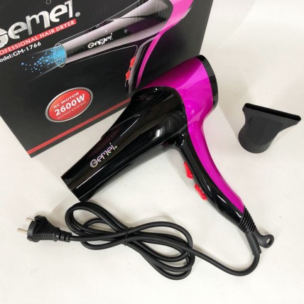 Фен GEMEI GM-1766 2.6кВт. Колір: рожевий Фен GEMEI GM-1766 2.6кВт. Колір: рожевий