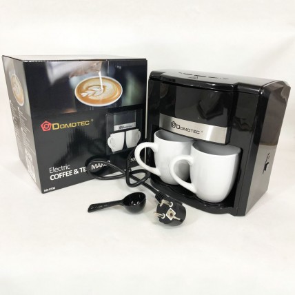 Крапельна кавоварка Domotec MS-0708 500 Вт з двома чашками Крапельна кавоварка Domotec MS-0708 500 Вт з двома чашками