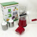 Овочерізка мультислайсер Tabletop Drum Grater Kitchen Master Терка для овочів та фруктів 3 насадки. Колір: червоний Овочерізка мультислайсер Tabletop Drum Grater Kitchen Master Терка для овочів та фруктів 3 насадки. Колір: червоний