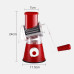 Овочерізка мультислайсер Tabletop Drum Grater Kitchen Master Терка для овочів та фруктів 3 насадки. Колір: червоний Овочерізка мультислайсер Tabletop Drum Grater Kitchen Master Терка для овочів та фруктів 3 насадки. Колір: червоний