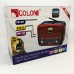 Радіоприймач Golon RX-455S USB/акумулятор сонячна панель. Червоний з чорним