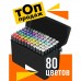 Набір маркерів для малювання Touch 80 шт./уп. двосторонні професійні фломастери для художників Набір маркерів для малювання Touch 80 шт./уп. двосторонні професійні фломастери для художників