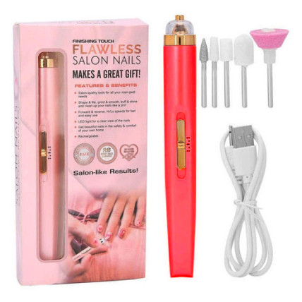 Фрезер для манікюру та педикюру Flawless Salon Nails, машинка для зняття манікюру. Колір: червоний Фрезер для манікюру та педикюру Flawless Salon Nails, машинка для зняття манікюру. Колір: червоний