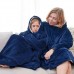Толстовка плед з капюшоном і рукавами Huggle Hoodie оверсайз. Колір: синій Толстовка плед з капюшоном і рукавами Huggle Hoodie оверсайз. Колір: синій