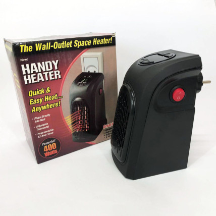 Портативний обігрівач Rovus Handy Heater Black, обігрівач дуйчик, побутовий тепловентилятор Портативний обігрівач Rovus Handy Heater Black, обігрівач дуйчик, побутовий тепловентилятор