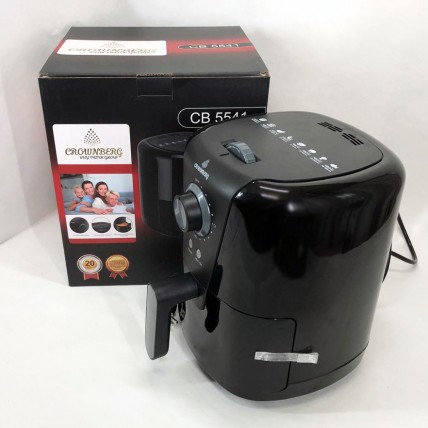 Фритюрниця для дому з таймером Crownberg CB-5541 на 1.5 л безмасляна фритюрниця 1200 Вт Фритюрниця для дому з таймером Crownberg CB-5541 на 1.5 л безмасляна фритюрниця 1200 Вт