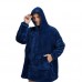 Толстовка плед з капюшоном і рукавами Huggle Hoodie оверсайз. Колір: синій Толстовка плед з капюшоном і рукавами Huggle Hoodie оверсайз. Колір: синій